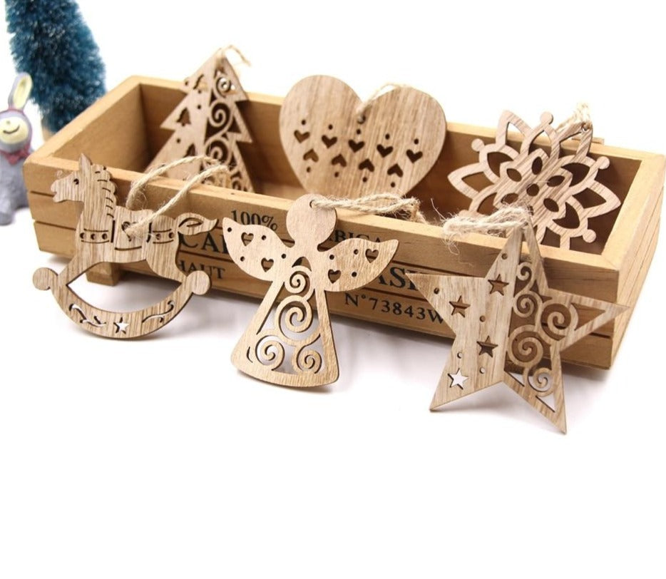 European- style Wooden Ornaments Christmas home decorations 