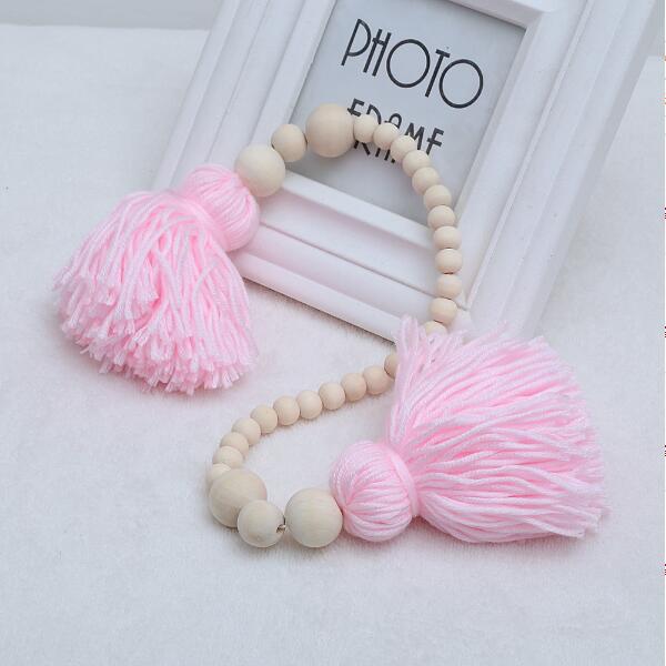 Nordic Wooden Beads Wall Decor/ Photography Props/ Curtain Holder