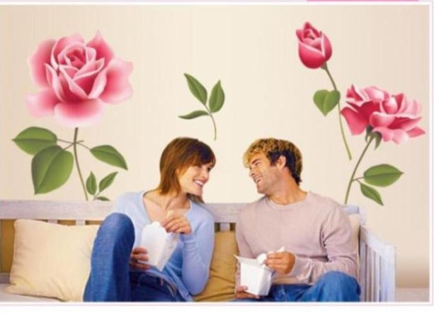 Romantic Rose Flower Blossom Wall Decal