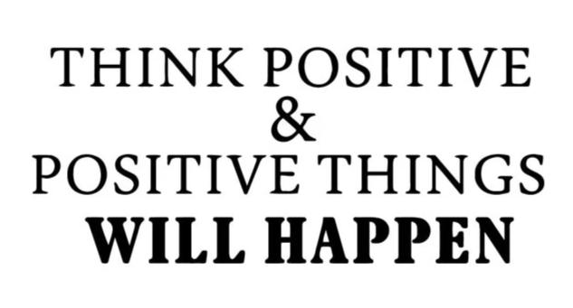 "Think Positive" Motivational Quote Vinyl Wall Decals