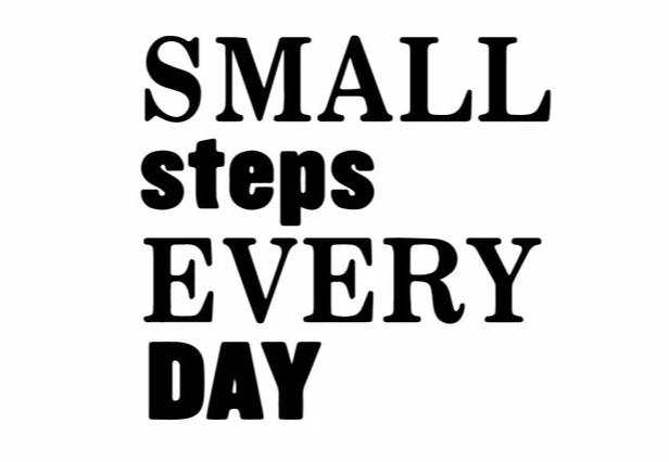 "Small Steps Every Day" Motivational Quotes Vinyl Wall Decals