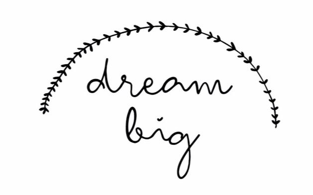 "Dream Big" Motivational Quotes Vinyl Wall Decals