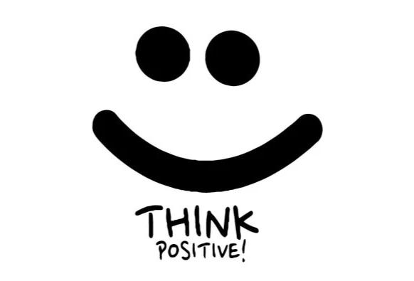 "Think Positive" Motivational Quotes Vinyl Wall Decals