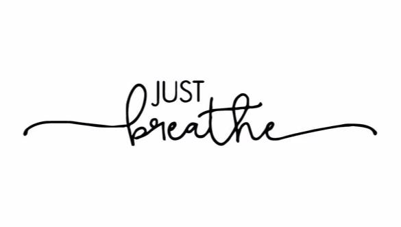 "Just Breathe" Motivational Quotes Vinyl Wall Decals