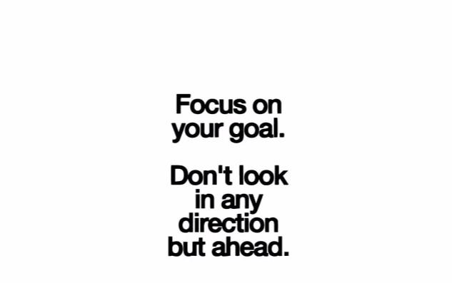 "Focus On Your Goal..." Motivational Quote Vinyl Wall Decal