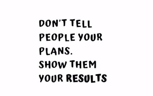 "Don't Tell People Your Plans..." Motivational Quote Vinyl Wall Decals
