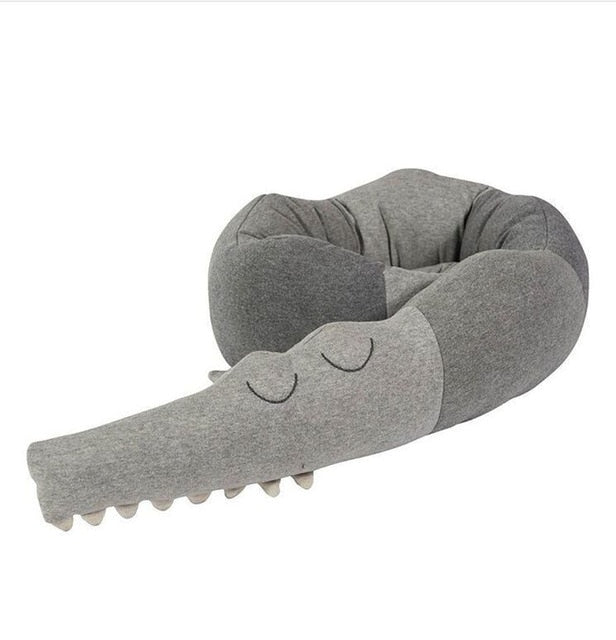 Crocodile Stuffed Toy & Crib Cushion- Nursery Decor