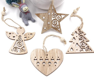 Wooden Ornaments Christmas Home decorations