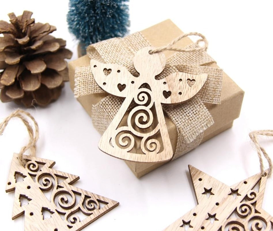 Wooden Ornaments Christmas Home decorations